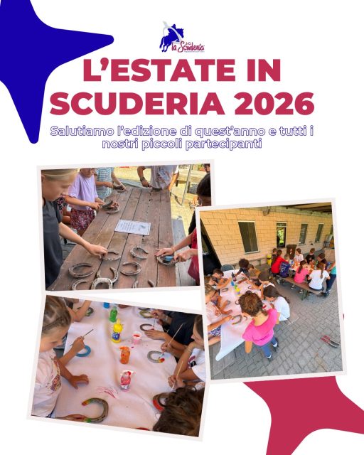 ☀️Ancora una volta L'Estate in Scuderia volge al termine.
Siamo contentissimi di aver regalato ai nostri piccoli ospititi tante giornate di divertimento all'insegna della creatività e dell'amore per i cavalli.
Vi lasciamo qualche scatto dell'Edizione 2026 e vi aspettiamo la prossima estate!⛱️