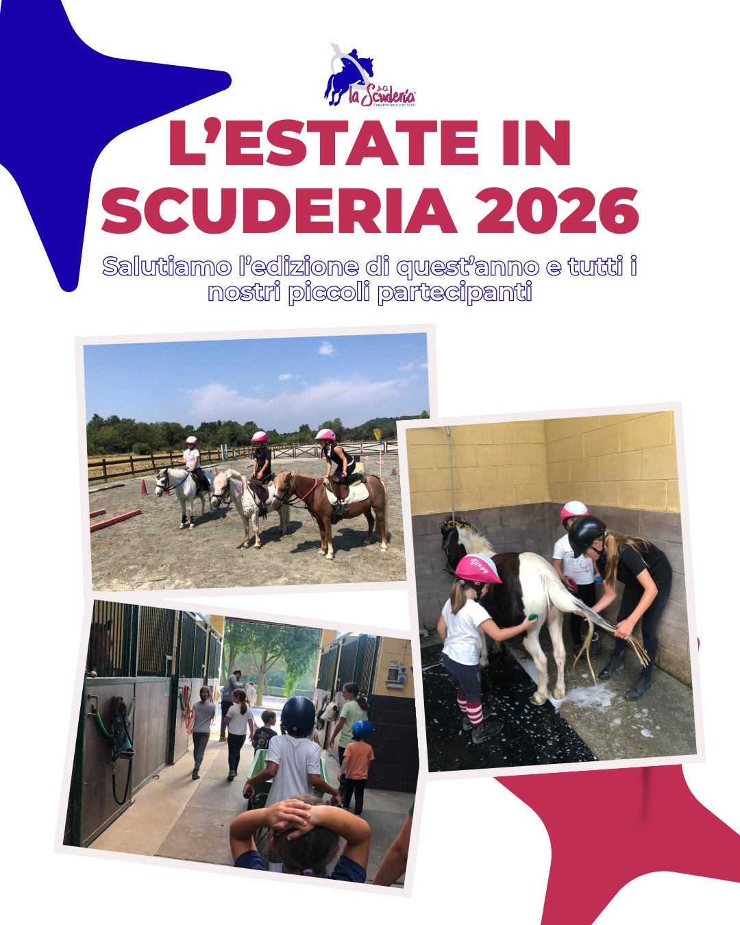 📷Vi lasciamo ancora qualche foto dell'Estate in Scuderia 2026 perchè ancora non abbiamo realizzato di dover aspettare un anno intero per rivederci!☀️